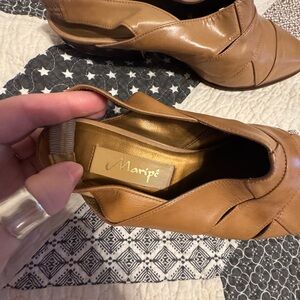 Maripe Tan Leather Loafers
